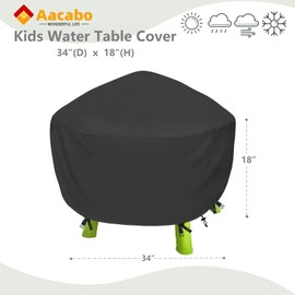 Kids Water Table Cover Little Tikes Spiralin' Seas Waterpark Play Table Cover Sand Water Table Cover Outdoor Toys Cover 34X34X18 inch-(Cover only)-Black