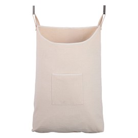 GORISEN Laundry Collector, Laundry Hamper, Door Hanging Laundry bag with hooks (Beige, 65Liters)