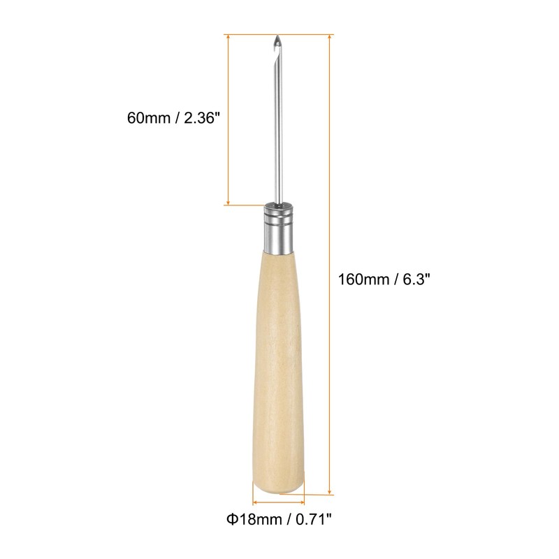 sourcing map Handwork Sewing Awl Crochet Hook Leather Punch Hole