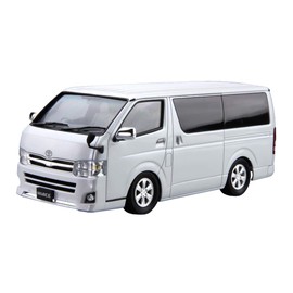 Aoshima Bunka Kyozai 1/24 The Model Car Series No. 6 Toyota TRH200V Hiace Super GL 2010 Plastic Model