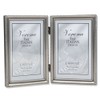 Lawrence Frames Bead Border Design, 4x6 Double, Pewter