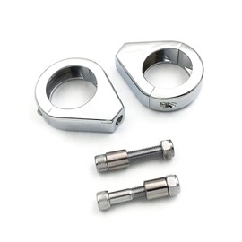 HTT- Motorcycle Fork Clamp Turn Signal Clamps for Harley Softail Mount Bracket 39mm Fork Chrome