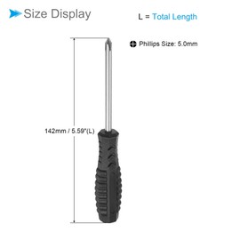 CoCud Mini Phillips Screwdriver, 5.0mm Cross Head, Carbon Steel Phillips Precision Screwdrivers with Non-Slip Handle - (Applications: for Small Appliances Repair), 5-Pieces