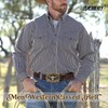 LEACOOLKEY Western Leather Belt Strap for Men Cowboy Belts without