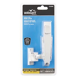 Wright Products - Tie Down Push Button Door Latch for Screen and Storm Doors, White