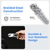 1/8" Travel Security Cable Lock, 7×7 Braided Steel Wire with