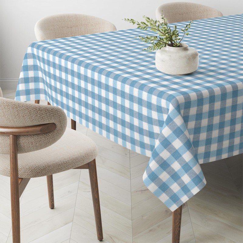 Martina Home Vichy Tablecloth Blue 140 Round