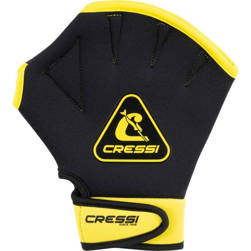 CRESSI Aqua Boost Swim Gloves Black/Yellow M - Unisex Ultraspan
