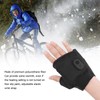 One Pair Heated Fingerless Gloves Polyurethane Fiber USB Non Slip
