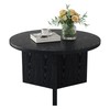 Luoxiao Small Round Coffee Table for Living Room Minimalist Center