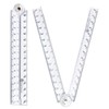 2Pack Folding Ruler Transparent 30cm 300mm Folding Ruler Clear (Clear-2Pcs)