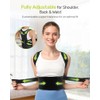 Rakiie Back Brace Posture Corrector Men Women, Cushioned Pads, Gray