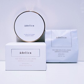Atomy Adelica The New Gold Collagen Ampoule Cushion 05 Caramel (main product + refill) / 애터미 아델리카 더뉴 골드 콜라겐 앰플 쿠션 05카라멜 (본품+리필)
