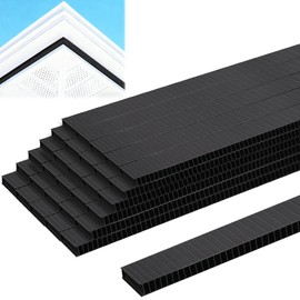 SFNSM 30pcs Continuous Soffit Vents Exterior Under Eave - 39.5" X 1-3/8" X 2/5" Soffit Strip Vent, Lightweight Ceiling Vent Vertical Flute Roofing Building Material
