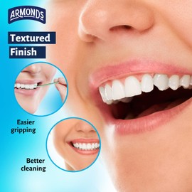 Armonds ProPicks MicroPick Dental Picks for Teeth Cleaning with Zinc Oxide – Disposable Plastic Toothpicks for Teeth & Gums – Protects Teeth & Massages Gums - 6 Packages x 120 Plastic Dental Picks