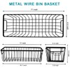 SheeChung Farmhouse Metal Wire Bin Basket with Wall Mount -