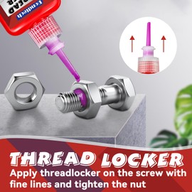 Threadlocker Purple, Thread Lock Low Strength 50 ML, Lock & Seal Metal Fasteners, for Below 1/2" Thread, Stable Screw Glue (222-50 ml)