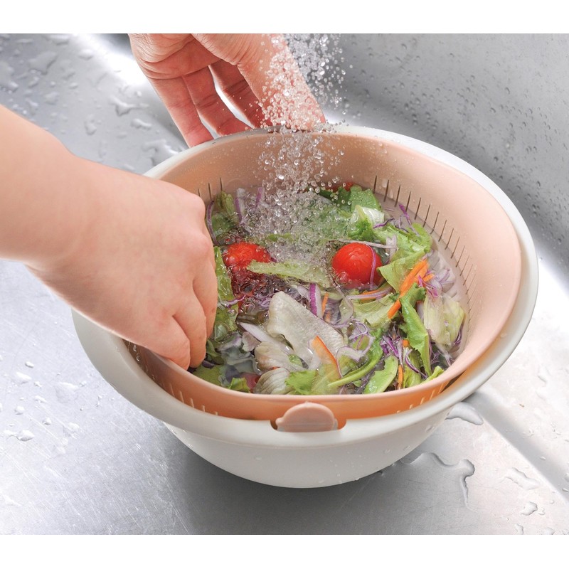 Colander & Bowl Set, One-Piece, Quick and Crut, For Both