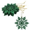 Christmas Concepts® Pack of 12-10cm Glitter Snowflake Hanging Decorations -