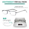 Eyekepper 5-Pack Stainless Steel Frame Half-eye Style Reading Glasses Readers