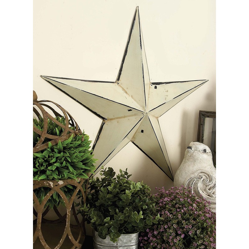 Deco 79 75685 Metal Wall Star (Set of 3), 24"/18"/12"