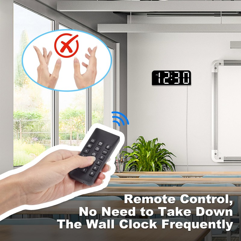 Sukeen Digital Wall Clock Digital Alarm Clock Silent Alarm Clock