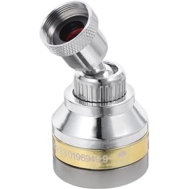 Extensor de Grifo Giratorio Aireador de Metal Plateado