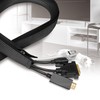 LogiLink KAB0082 Cable Sleeve with Zip, Diameter 30 mm, Colour: