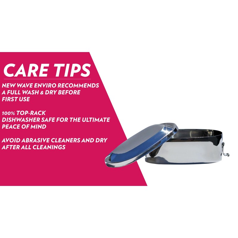 New Wave Enviro Stainless Steel Food Container,40 oz