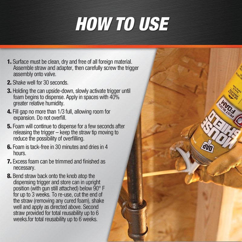 DAP 4001012506 12OZ Mouse Foam Sealant, Cream