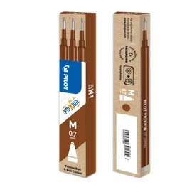 Pilot Frixion Ball Erasable Rollerball Refill (Pack Of 3) Brown Ink 0.7mm Tip