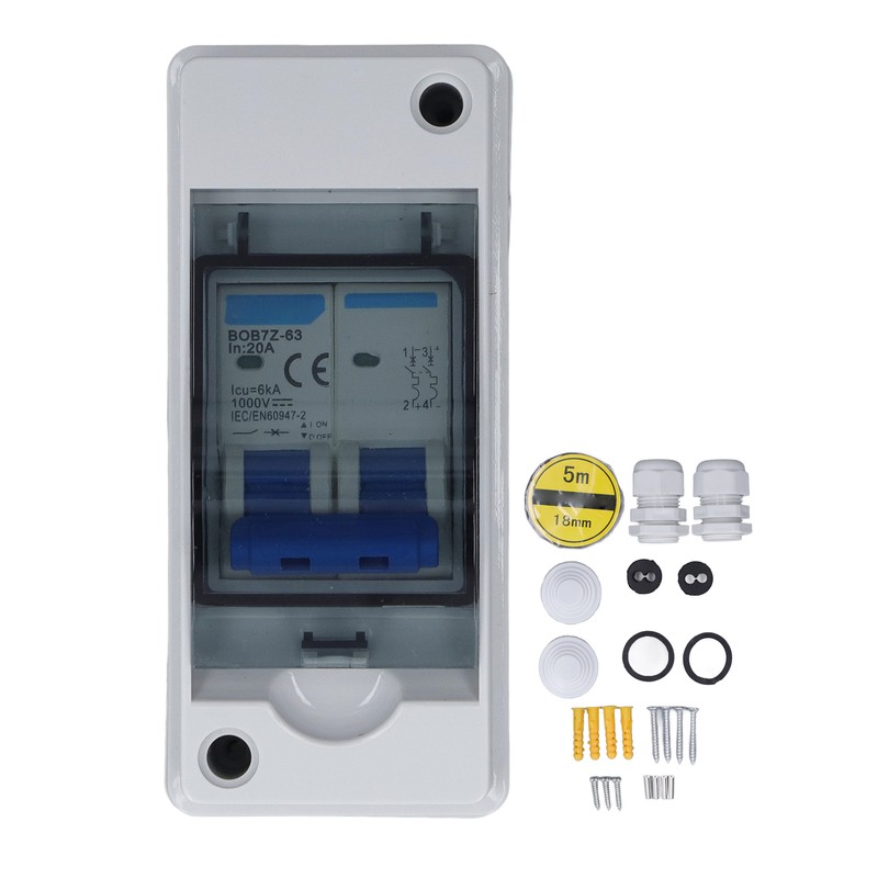 Circuit Breaker MCB PV Combiner Box Waterproof Disconnect Switch 1000V