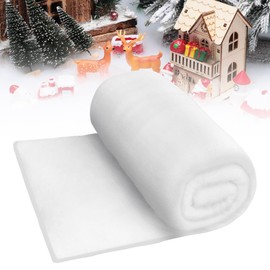 KAMEUN Artificial Snow Roll, Christmas Fake Snow Blanket Soft Large Snow Sheets White Photo Backdrop for Xmas Tree Decorations, 90 * 240cm