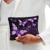 Flashideas Purple Butterfly Makeup Bag Portable Waterproof Cosmetic Bag Durable