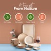 FOOGO Green 50 Disposable Palm Leaf Plates, Eco-Friendly Biodegradable Compostable