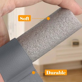 Protector y guardapolvo para Puerta,Cubre Polvo para Puerta,Tapón de Aire para Debajo de la Puerta,Mejorado Ajustable con Bloqueo de Ruido,Tope de puerta sellador, Protector de Puertas Casa,Gris