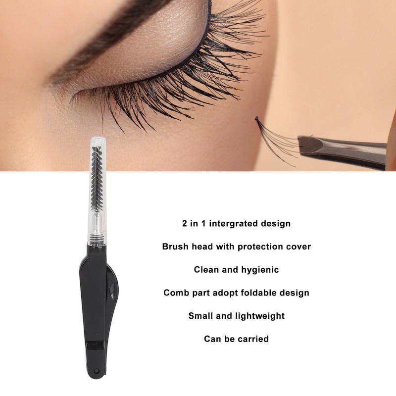 10Pcs Eyelash Brush Comb Mini 2 Use Portable Reusable Eyebrow