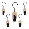 Relaxdays Set of 5 Rubber Coated Clothes Clips with Hooks