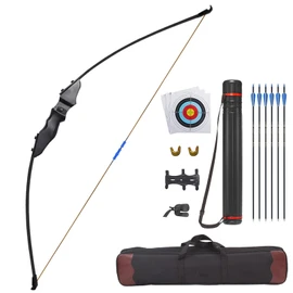 Cifupy 50" Recurve Bow and Arrow Set for Adult Beginner,with 6 Arrows, Archery Quiver and Handbag,Archery Set Adults for Outdoor Target Hunting Training Practice(30lbs)