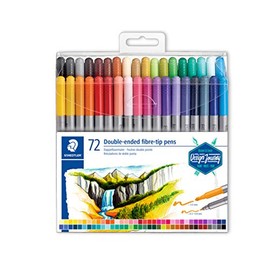 STAEDTLER Estuche marcadores duo-color c/72 Pzs
