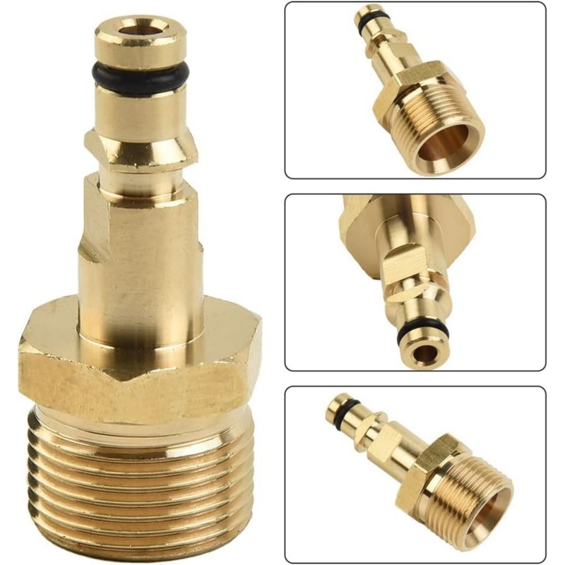 SNOKAY Pressure Washer Couplers - M22 14mm Quick Connect Plug-in
