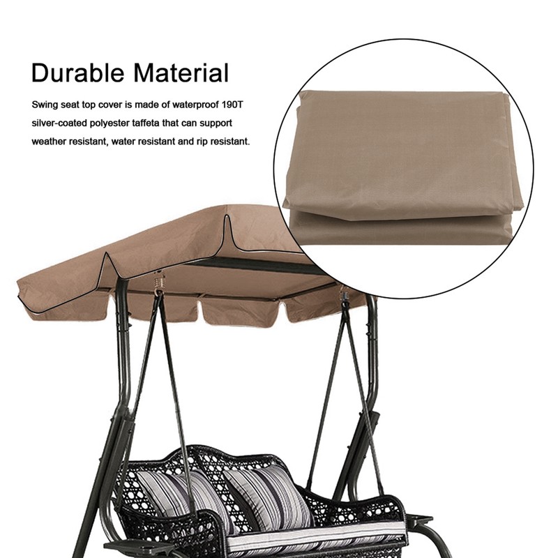 Swing Top Cover Replacement Outdoor Waterproof Dustproof Garden Swing Chair