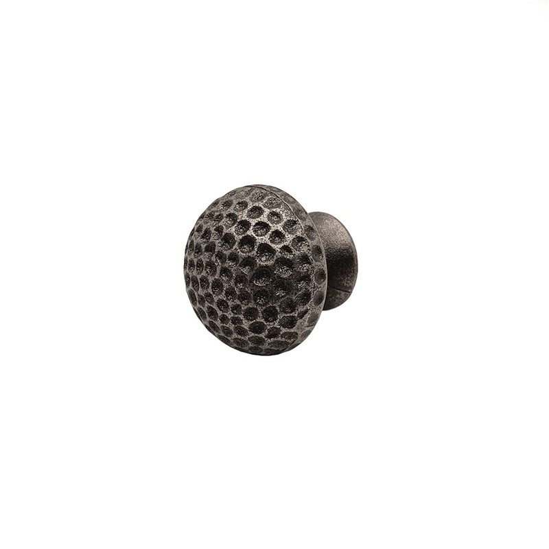 Hammered Knob Solid Pewter Effect Kitchen Cabinet Door Knob Handle