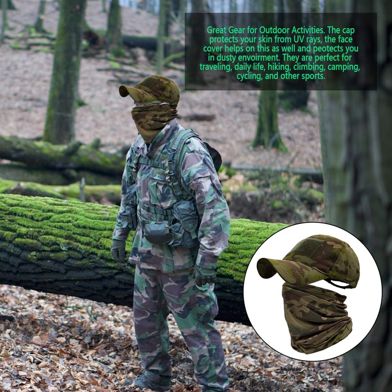 ehsbuy Camo Hats for Men with Cooling Neck Gaiters Baseball