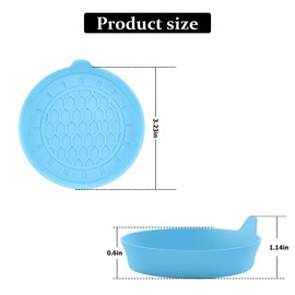 Osilly 4PCS Car Cup Holder Coaster, Silicone Non-Slip Vehicle Cup Holder Insert Pads, Automotive Interior Insulation Drink Cup Mats Decor Accessories, Universal for SUV, Sedan, Truck (Blue)