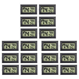 Paquete de 18 minigrómetro de humedad para interiores, higrómetro, termómetros digitales, humedad con () para invernadero, jardín                     