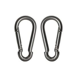 Faithfull FAICHFBS60S 60 mm (6 mm Dia) Fire Brigade Snap Hook Stainless Steel (Pack of 2)