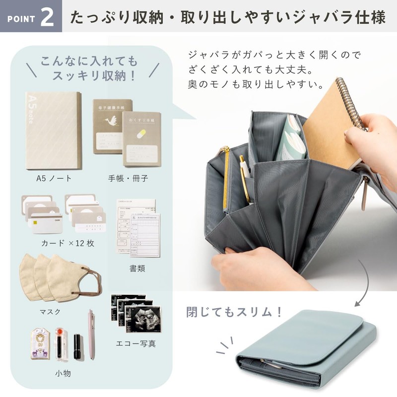 Iroha Publishing 2-in-1 Multi-Pouch Mother and Child Health Handbook Case