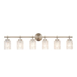 ALICE HOUSE 41-Inch Vanity Lights for Bathroom, Brushed Nickel, 6-Light Modern Bathroom Light Fixtures Over Mirror, AL4095-W6