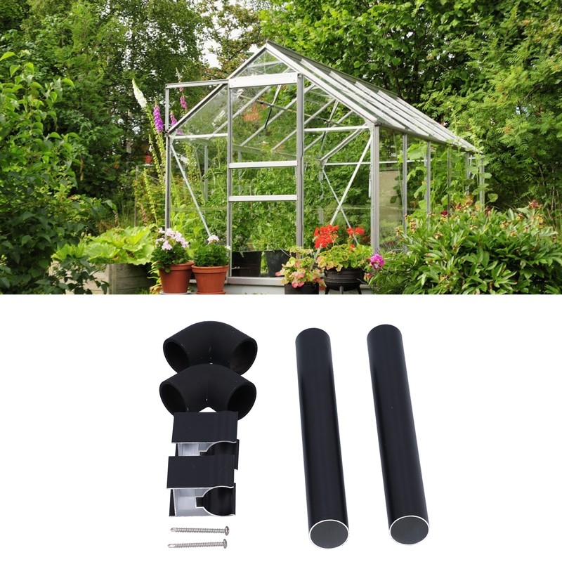 32mm Greenhouse Rainwater Gutter Water Butt Down Pipe Guttering Kits